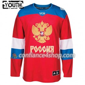 Adidas Maillot de Hockey Russie Blank Coupe du monde de hockey sur glace 2016 Rouge Premier - Enfant